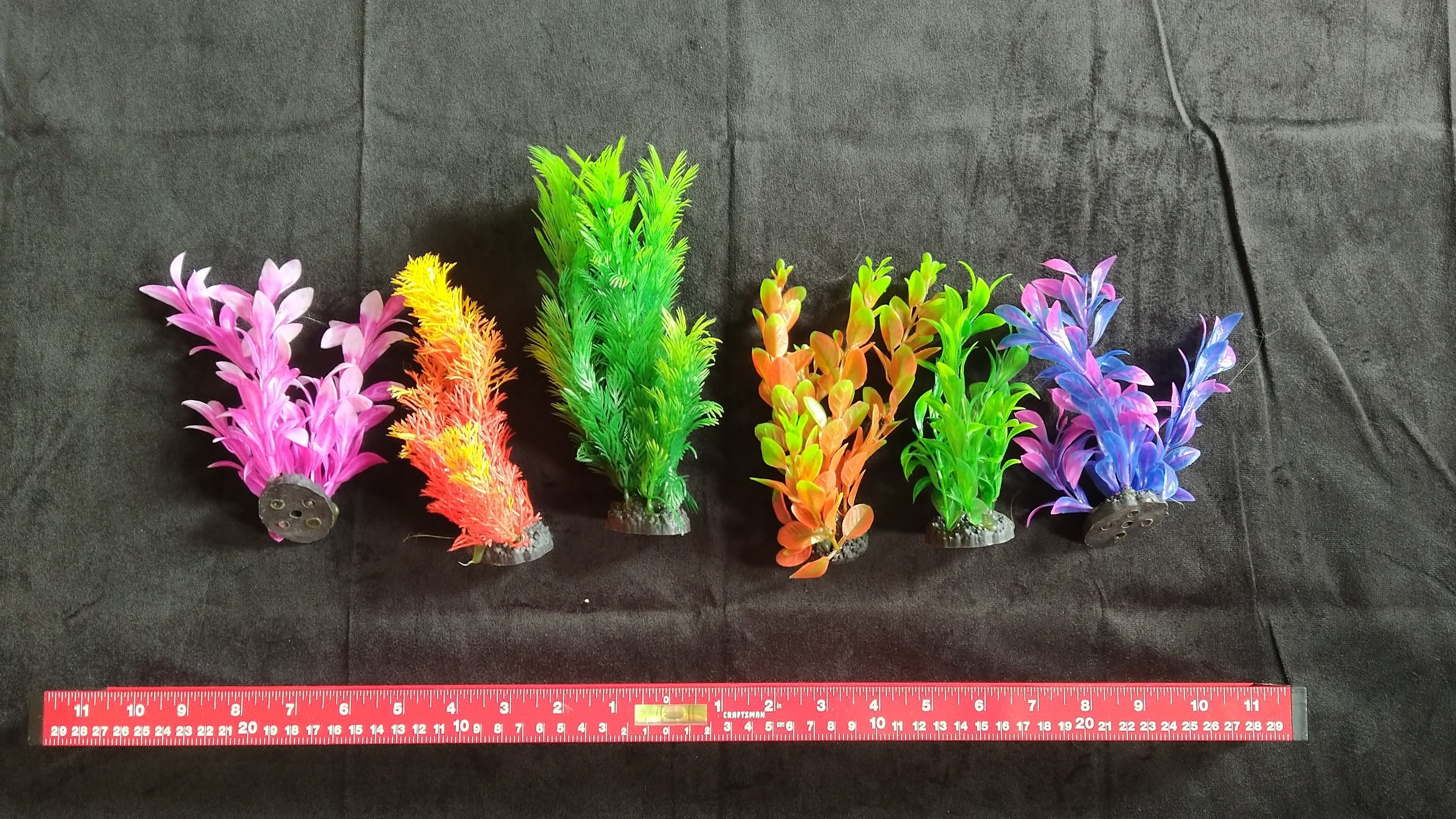 PremiumArtificial AquariumPlantPackage for Fish Tank, Small COLOR 6 pack