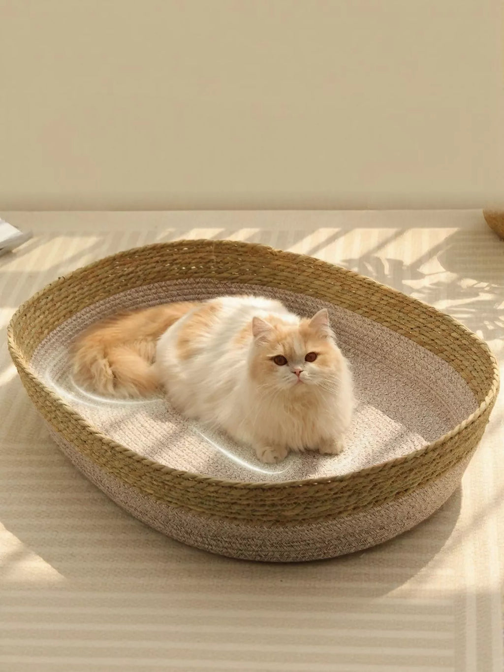 Woven Rattan Scratch-Resistant Cat Nest