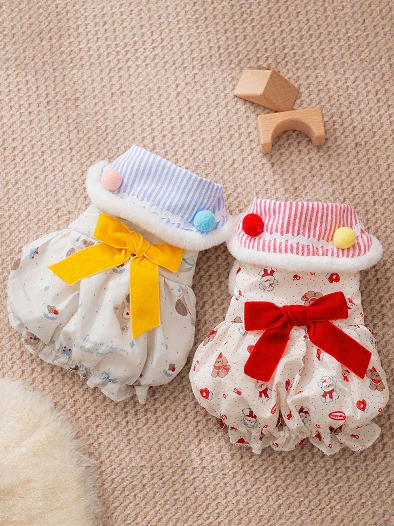 Bow Button Down Pet Dress