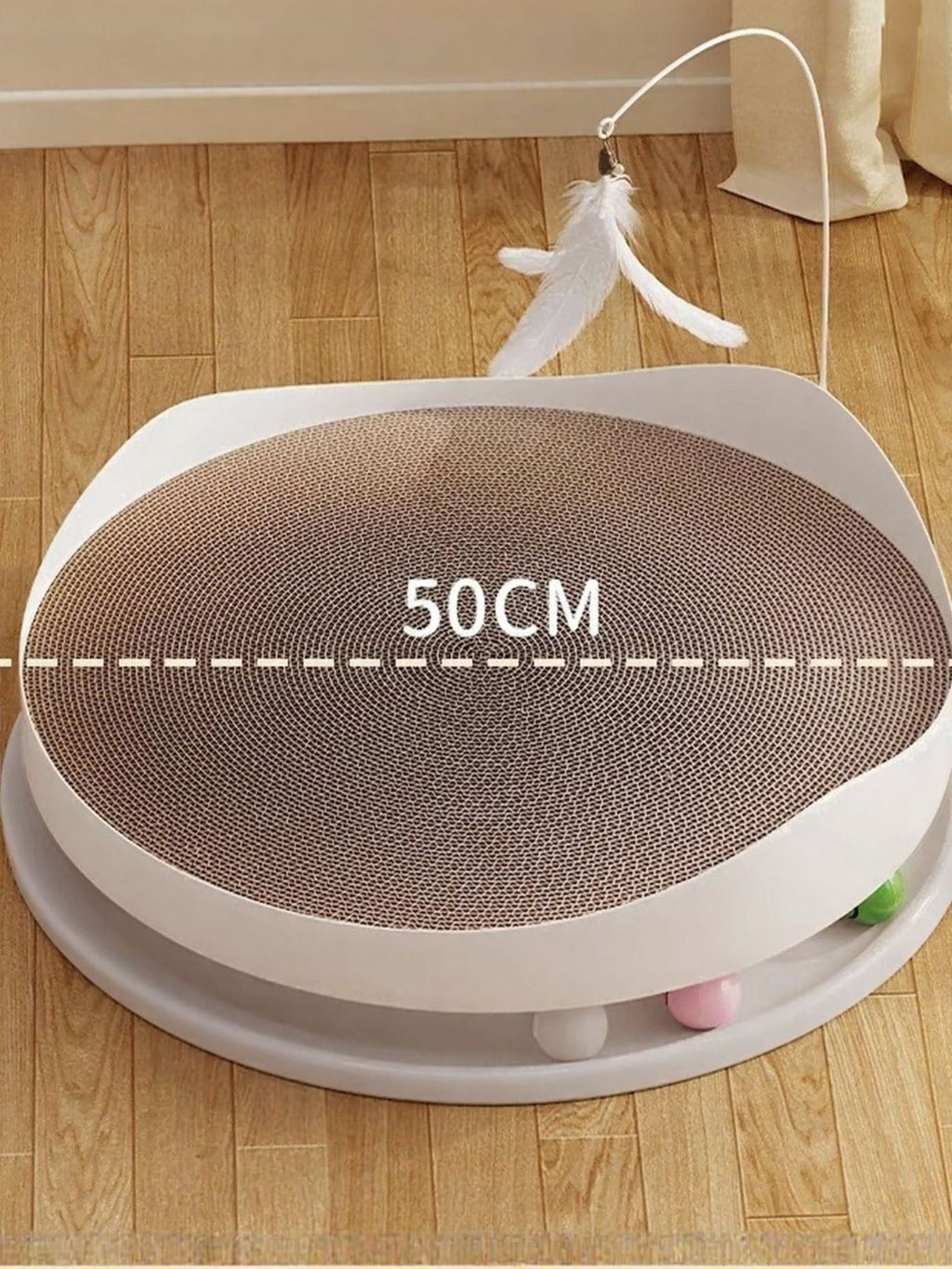 Interactive Round Cat Scratching Board