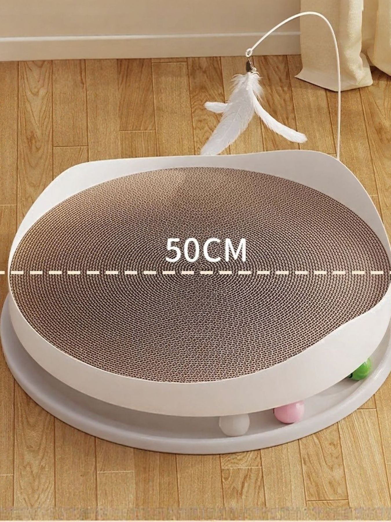 Interactive Round Cat Scratching Board