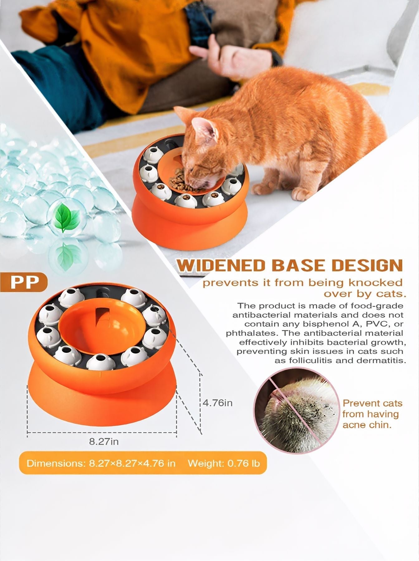 Interactive Cat Treat Dispenser Puzzle Toy