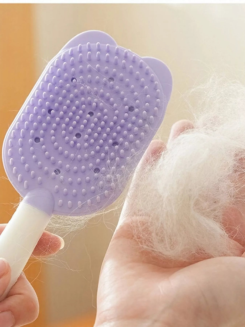 Gentle Silicone Pet Hair Remover Brush