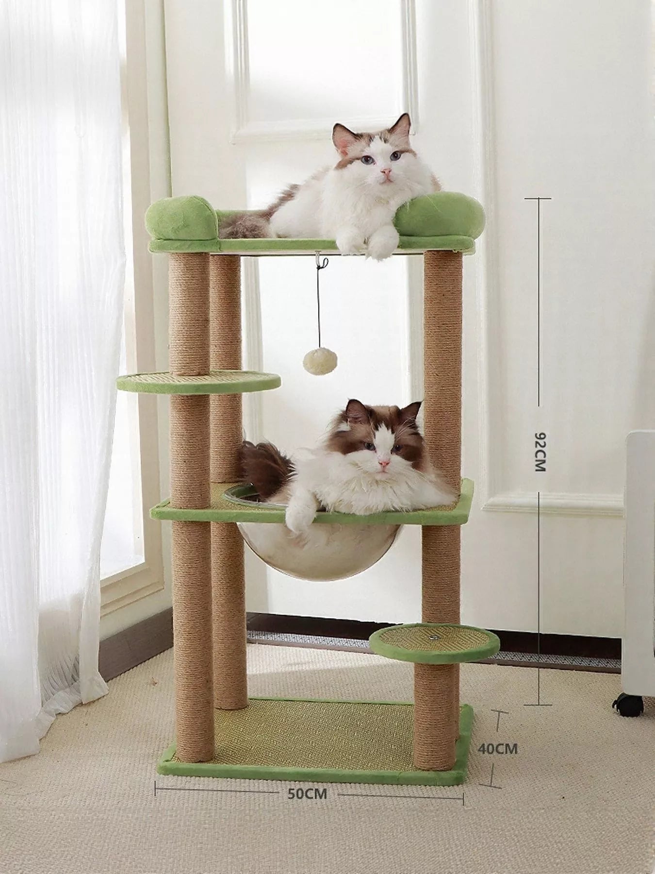 Plush Cat Tree Condo with Scratching Posts