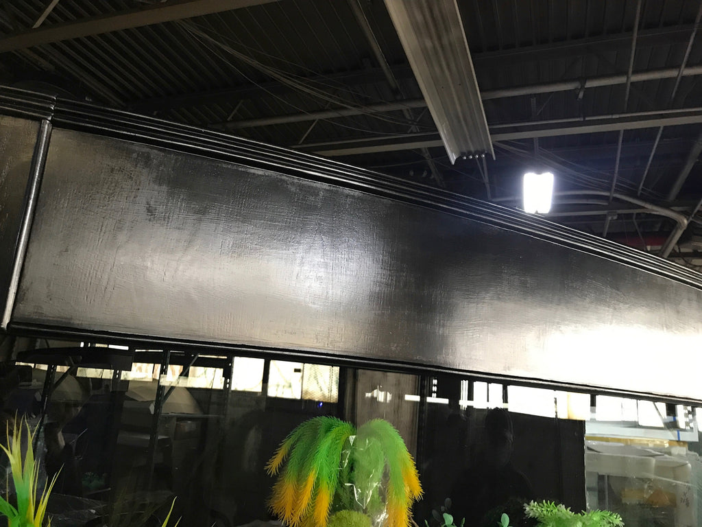 WARRANTY INCLUDED! 215 gallon GLASS bow front aquarium fish tank set