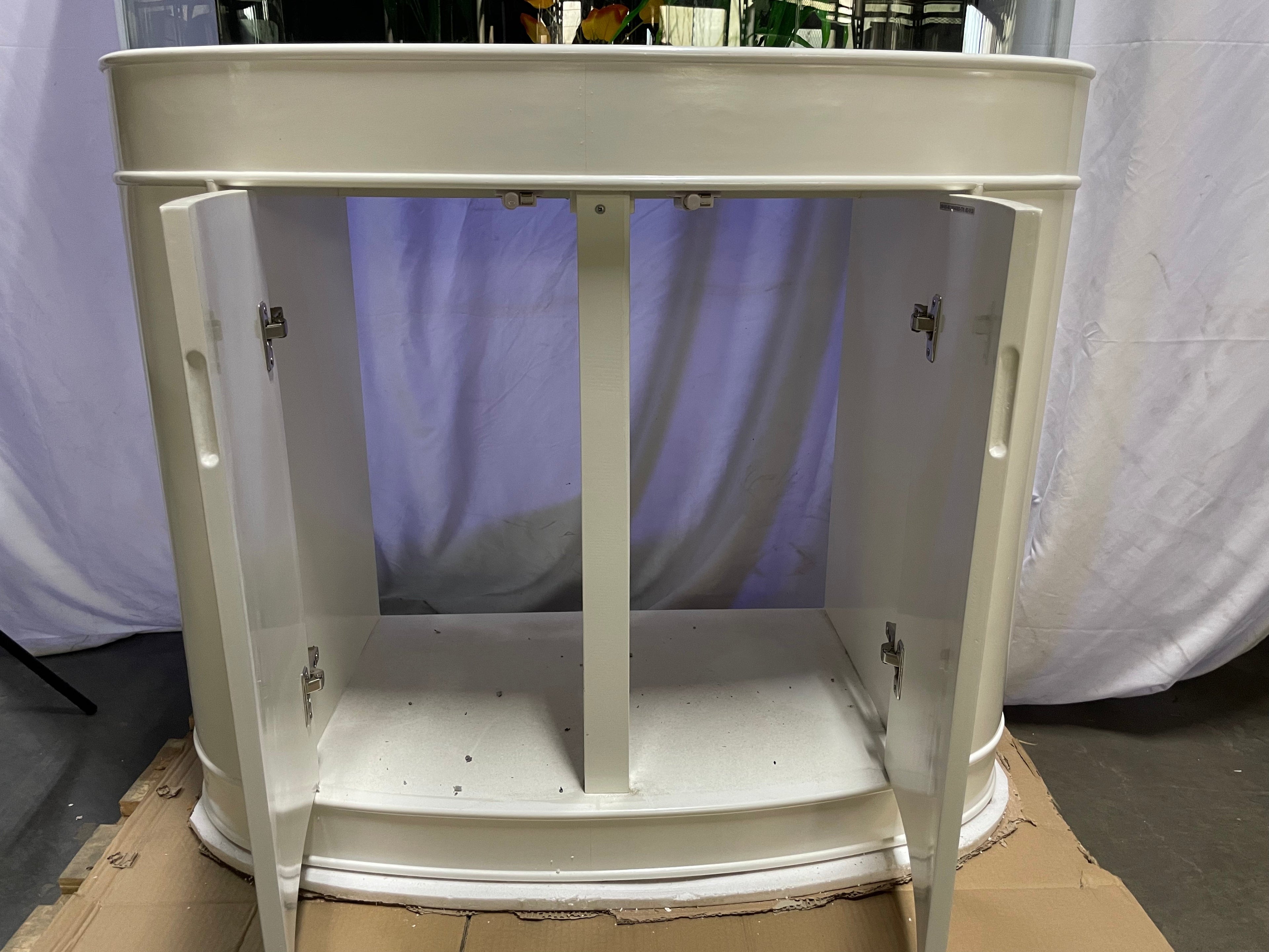 70 gallon GLASS bow front aquarium fish tank set display model