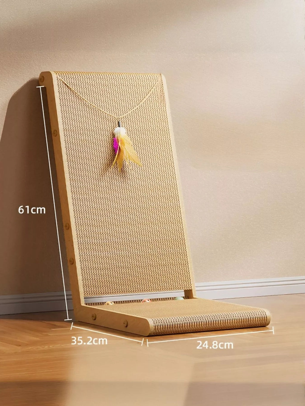 Interactive Sisal Cat Scratching Post with Dangling Toy