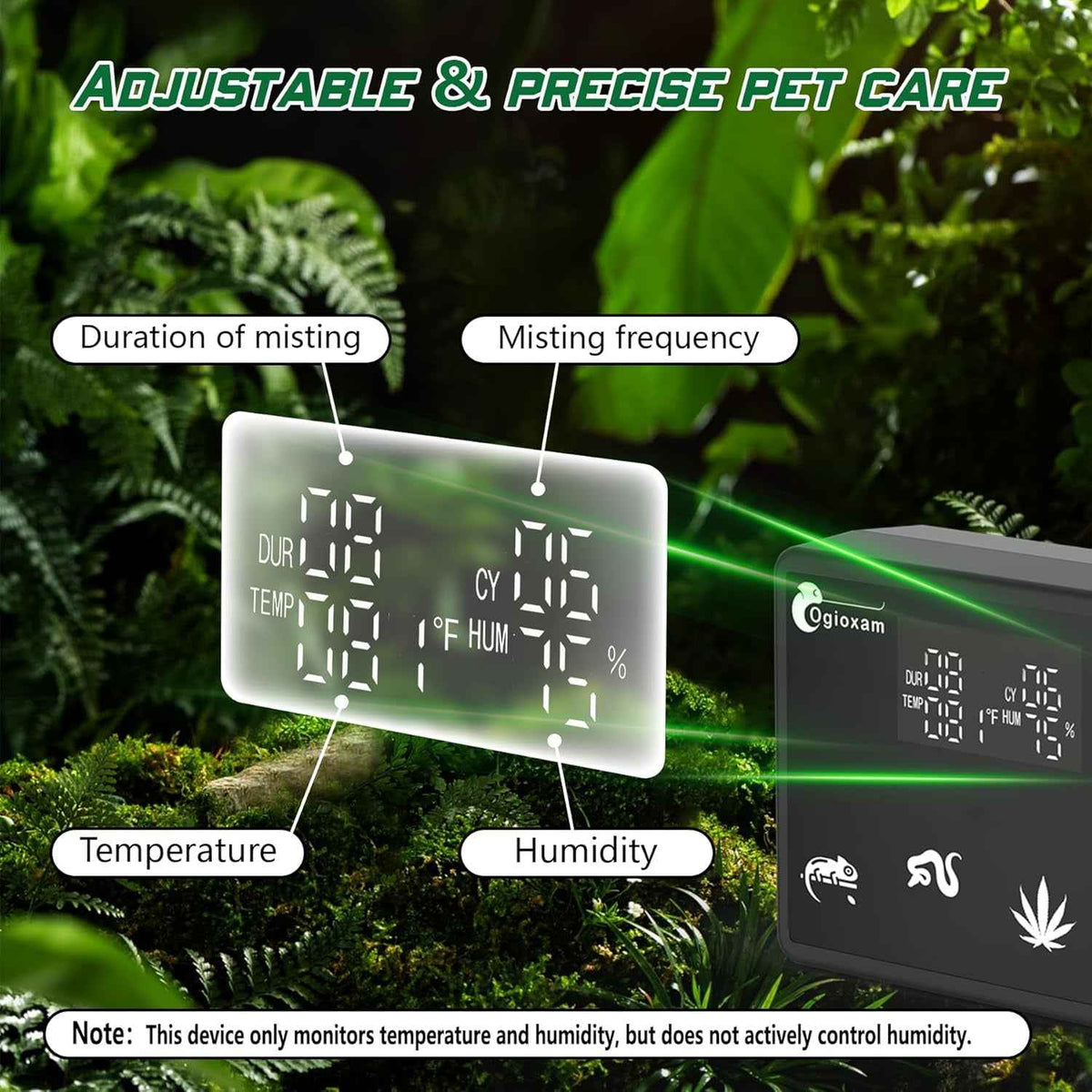 Automatic Reptile Mister System Smart Humidifier Timer Terrarium