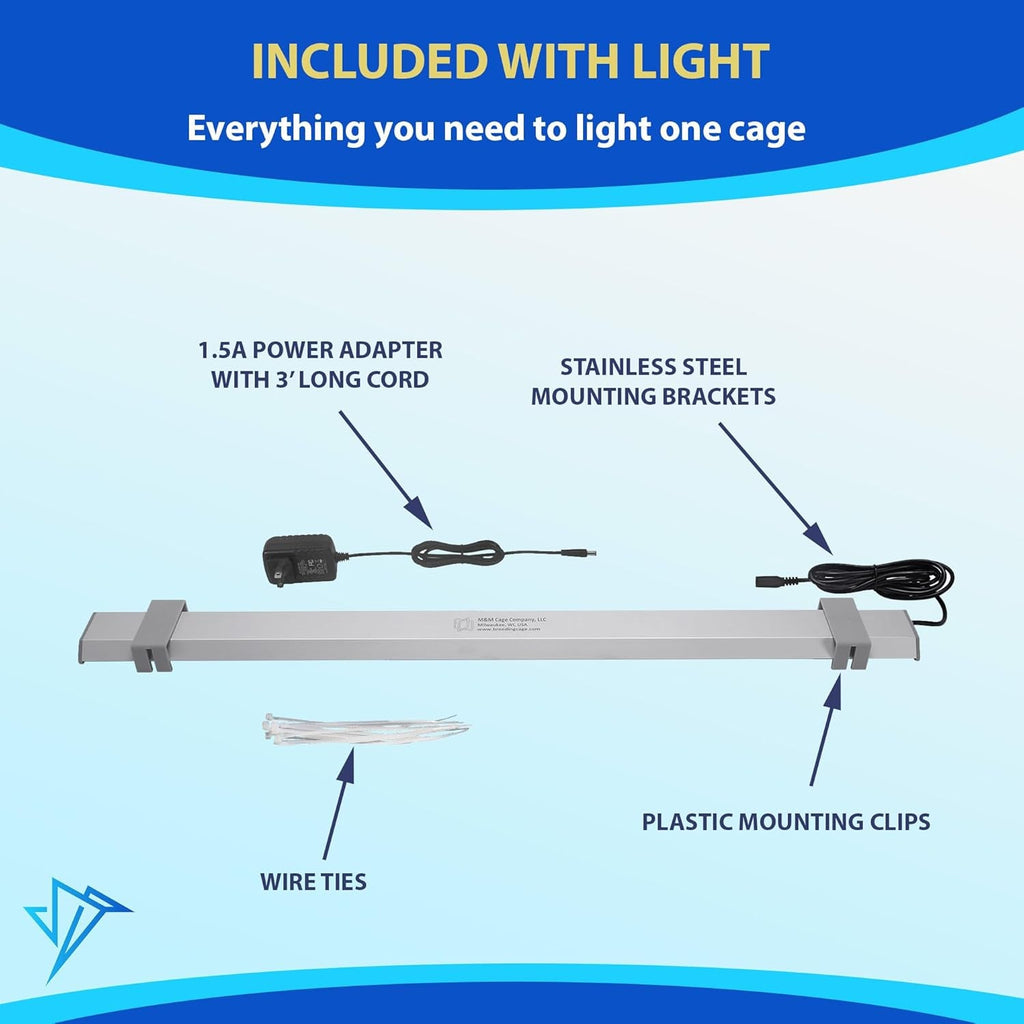 Illuminate Your Bird's World with the Happybird Full Spectrum LED Light - Safe, Easy-to-Install, and Perfect for Soft Bill Birds