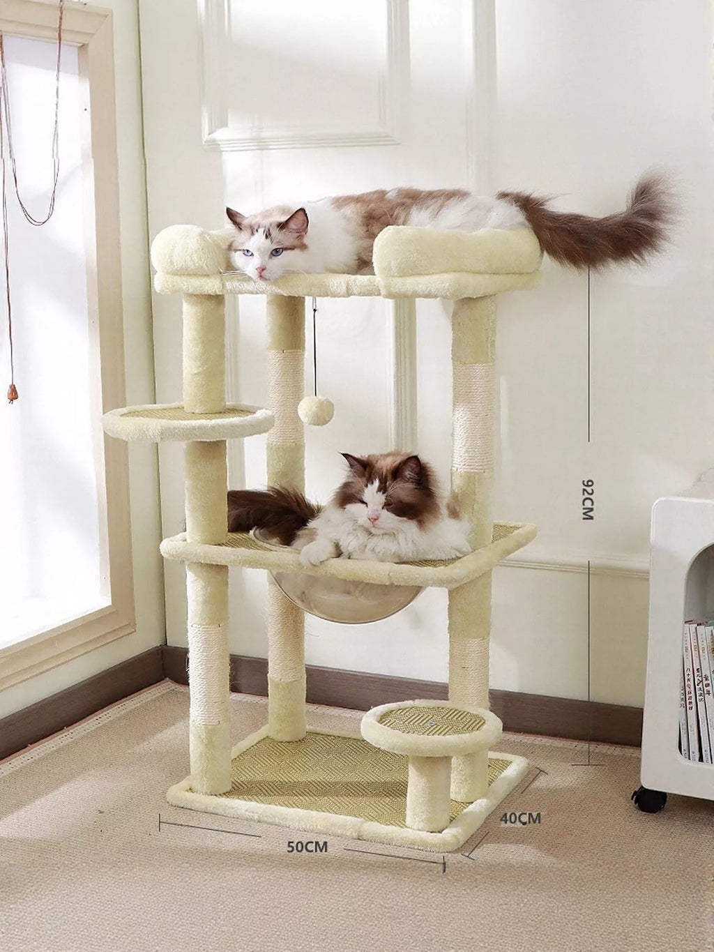 Plush Cat Tree Condo with Scratching Posts