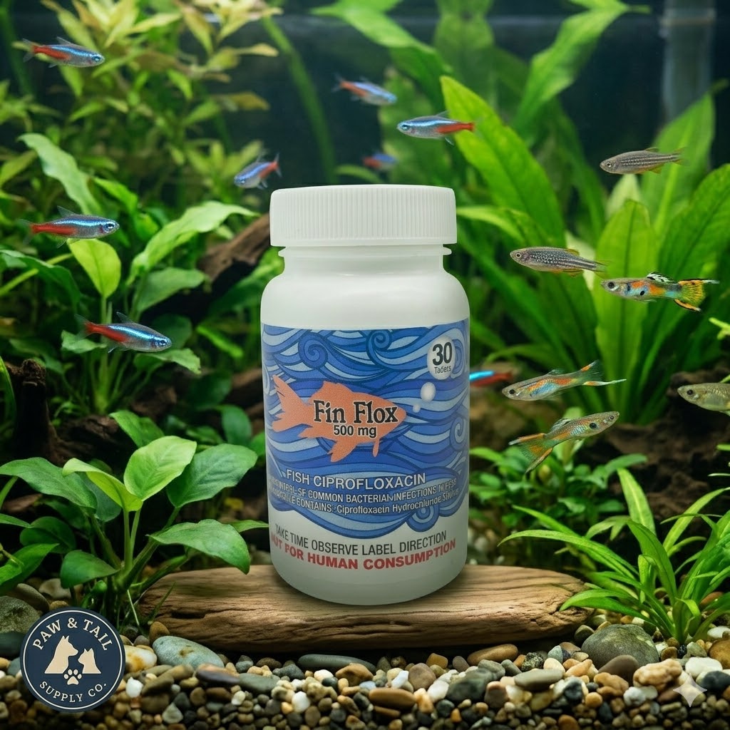 Fish Cipro 500mg Tablets for Aquarium Fish – 30 Count – Water Care Support