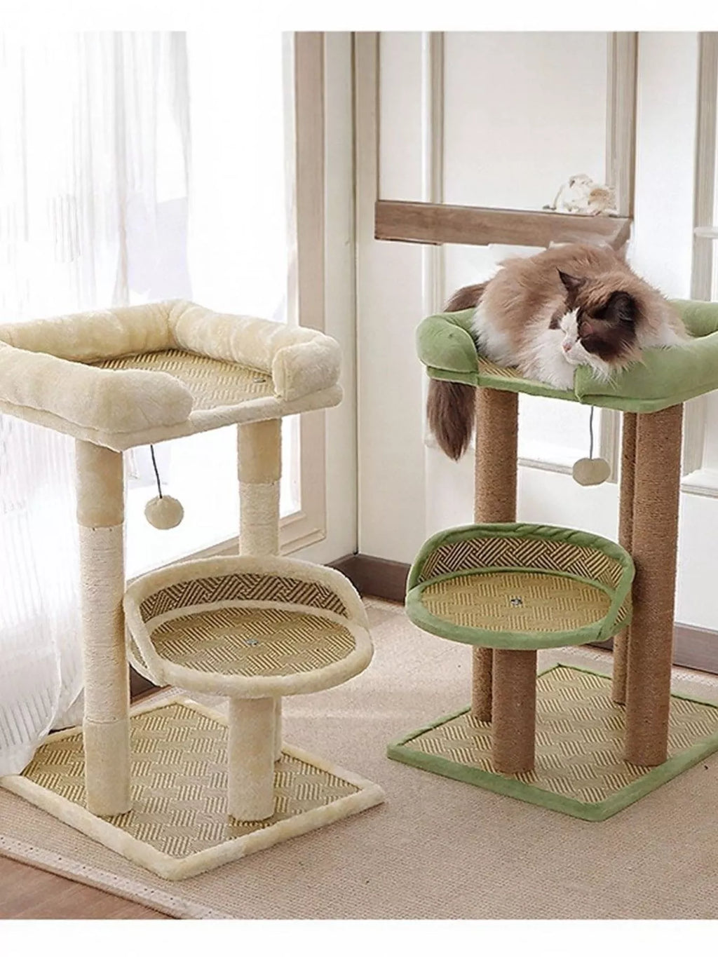 Plush Cat Tree Condo with Scratching Posts
