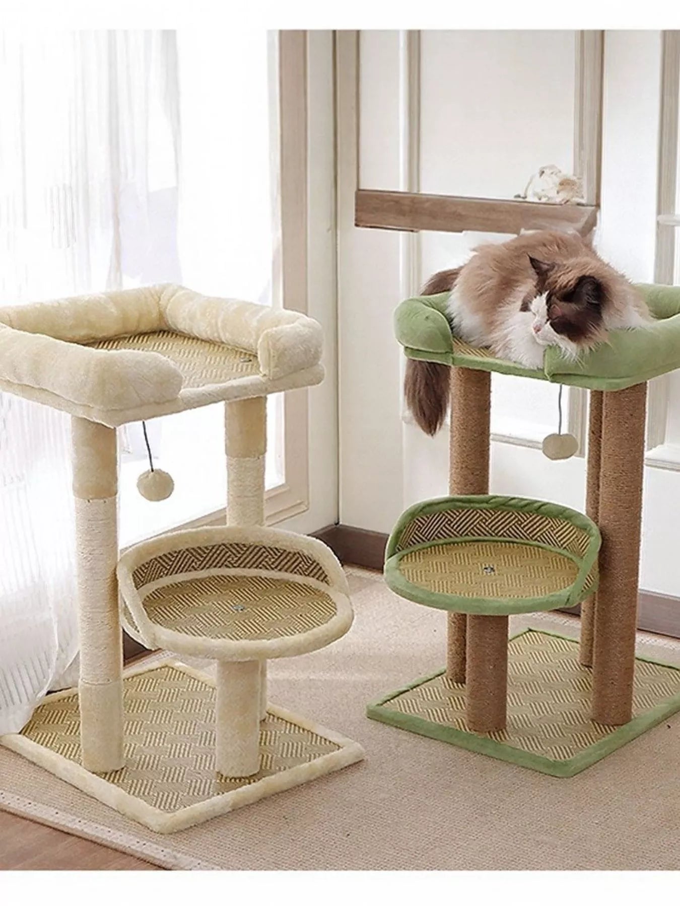 Plush Cat Tree Condo with Scratching Posts