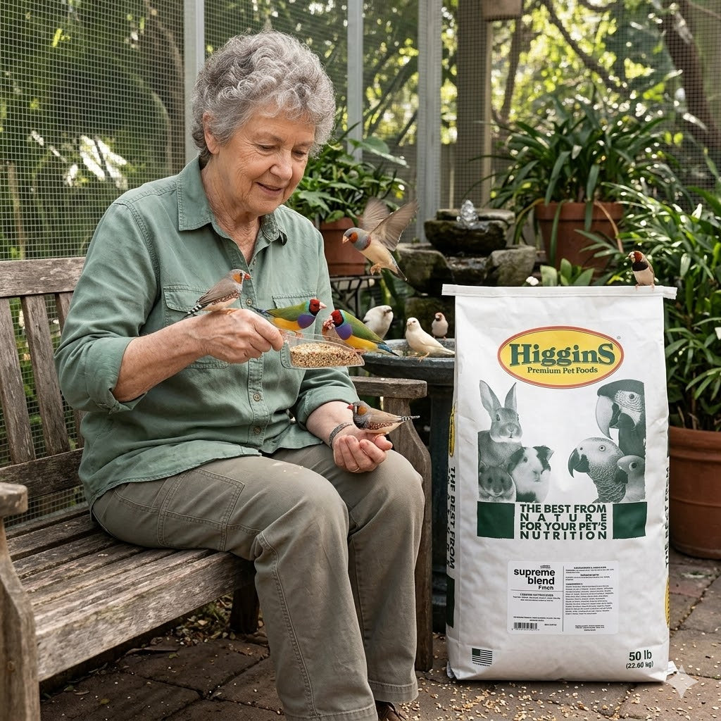 Higgings Supreme Finch Food 50 lbs. Natural Seed Blend for Healthy Birds