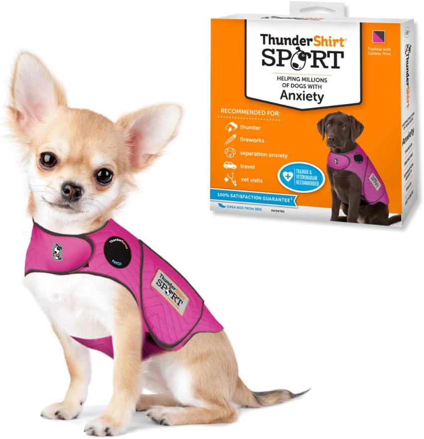 ThunderShirt Dog Calming Anxiety Vest | Large Fuchsia | Stress & Thunder Relief Wrap