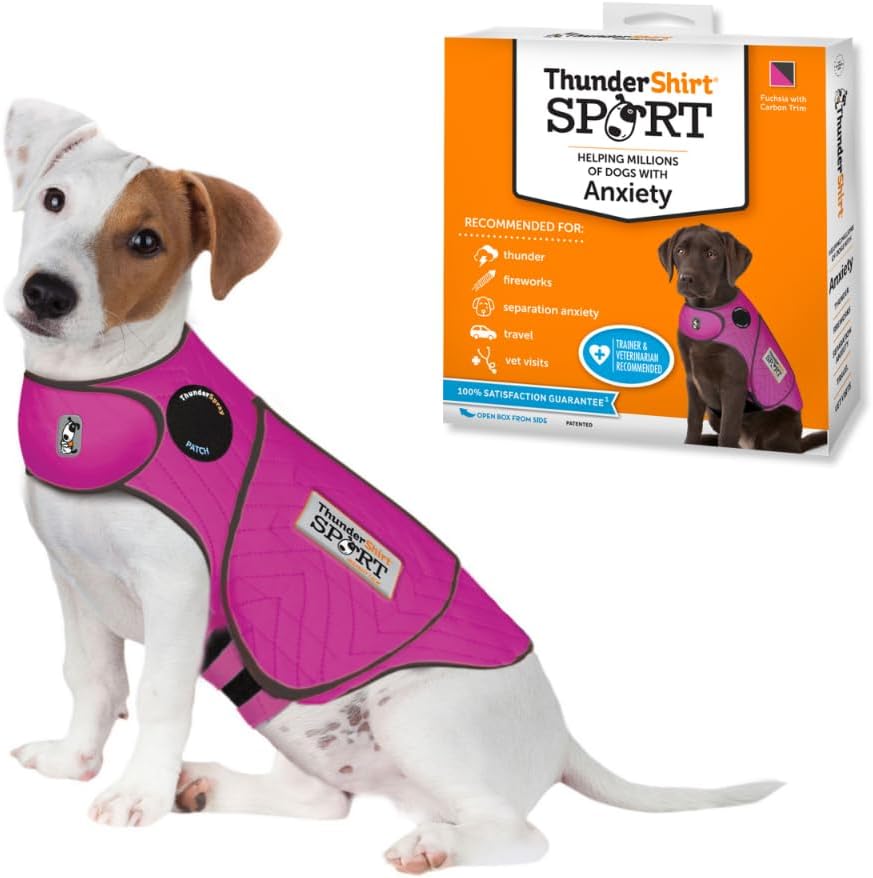 ThunderShirt Dog Calming Anxiety Vest | Large Fuchsia | Stress & Thunder Relief Wrap