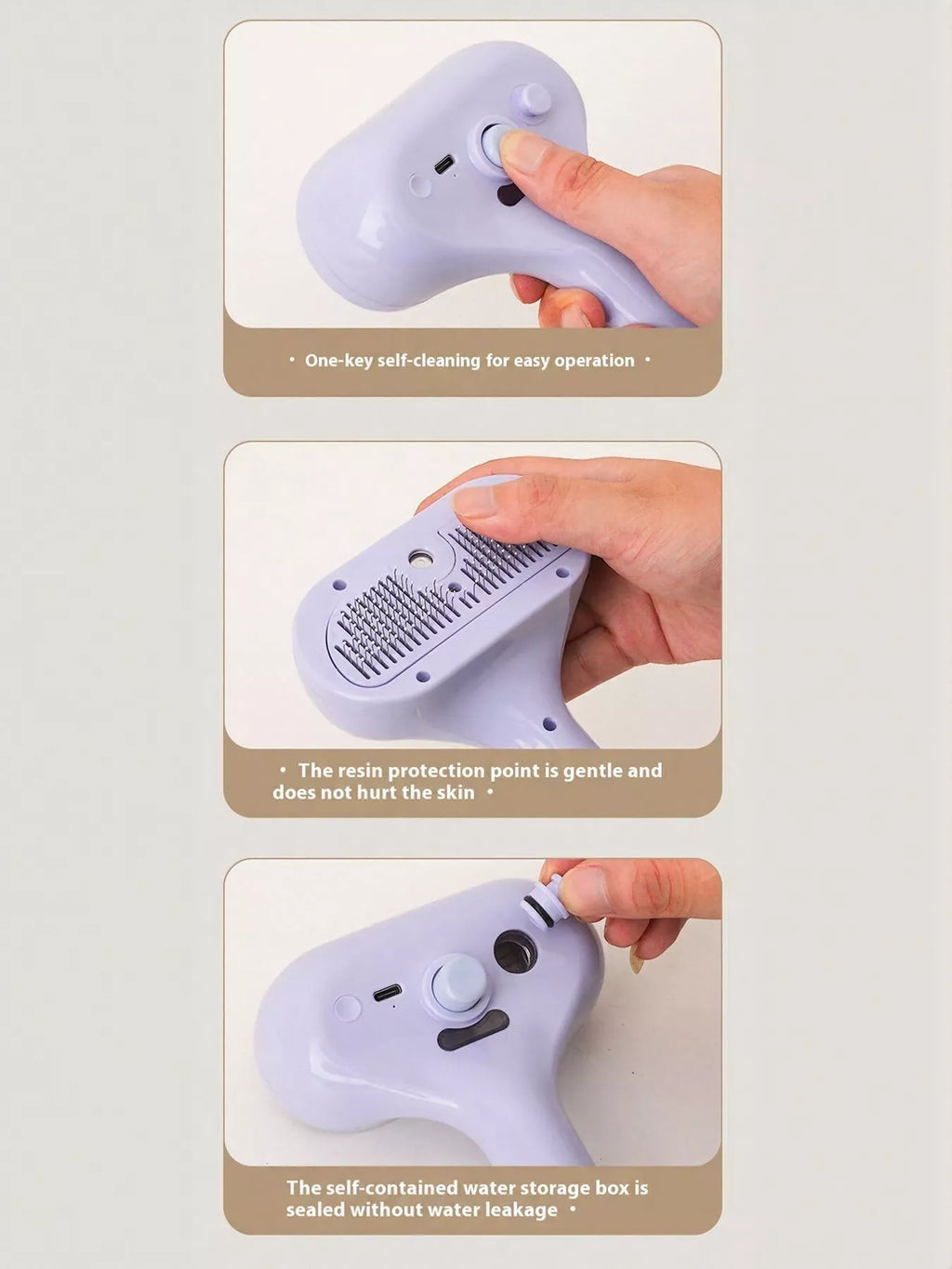 One-Touch Spray Pet Hair Remover Comb