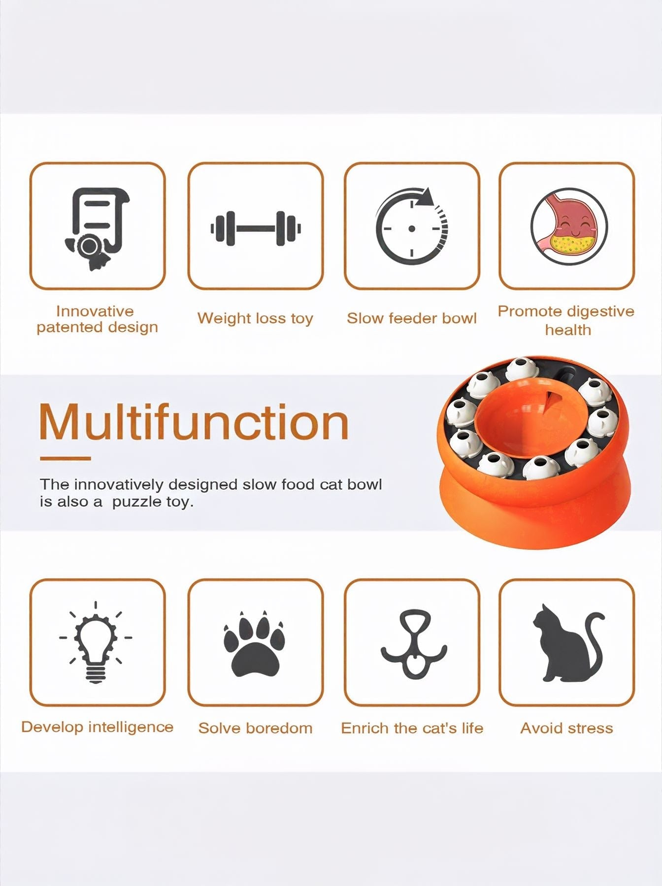 Interactive Cat Treat Dispenser Puzzle Toy