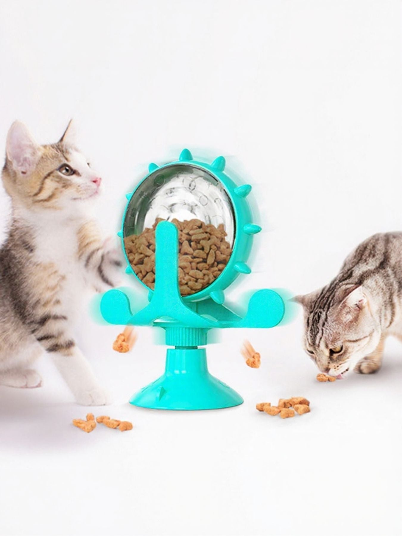 Interactive Rotating Cat Toy Set with Suction Cup