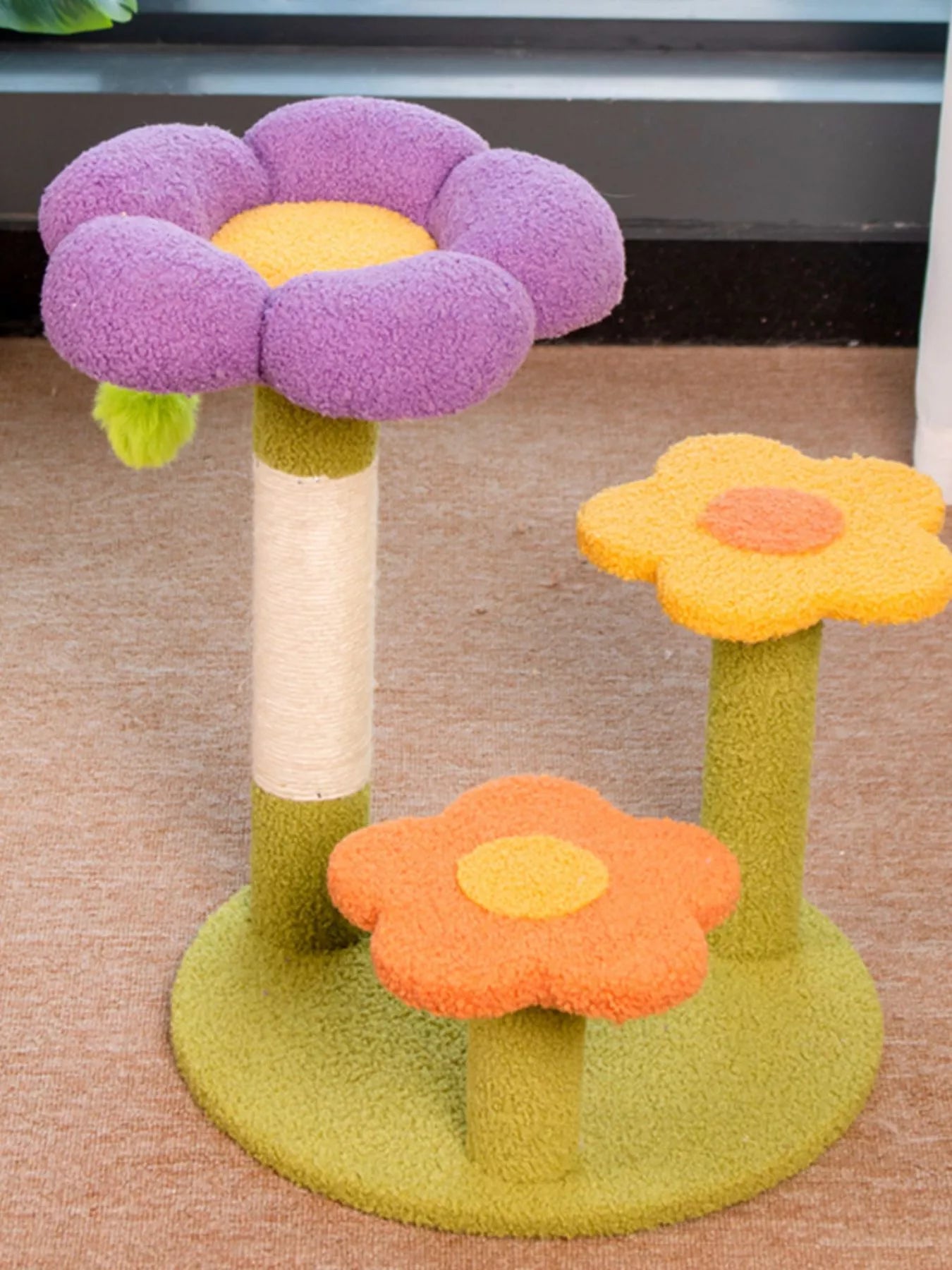 Flower Design Cat Tree with Scratching Post