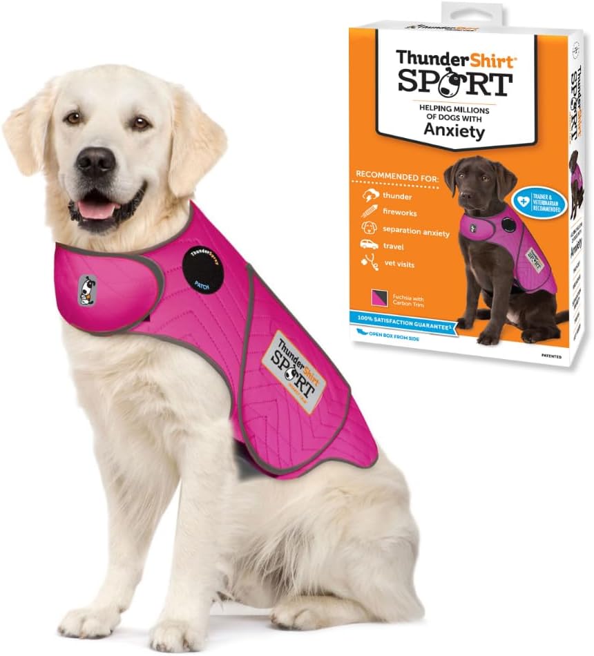 ThunderShirt Dog Calming Anxiety Vest | Large Fuchsia | Stress & Thunder Relief Wrap