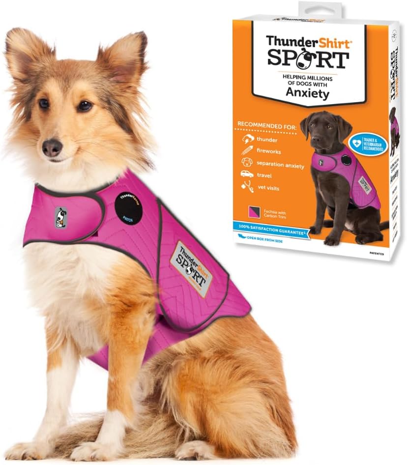 ThunderShirt Dog Calming Anxiety Vest | Large Fuchsia | Stress & Thunder Relief Wrap