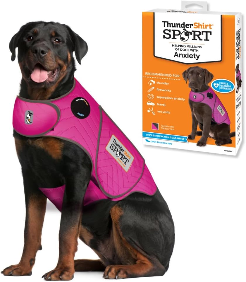 ThunderShirt Dog Calming Anxiety Vest | Large Fuchsia | Stress & Thunder Relief Wrap