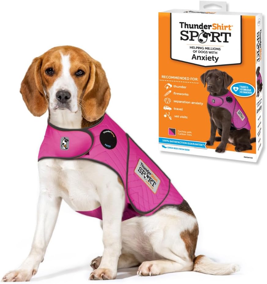 ThunderShirt Dog Calming Anxiety Vest | Large Fuchsia | Stress & Thunder Relief Wrap