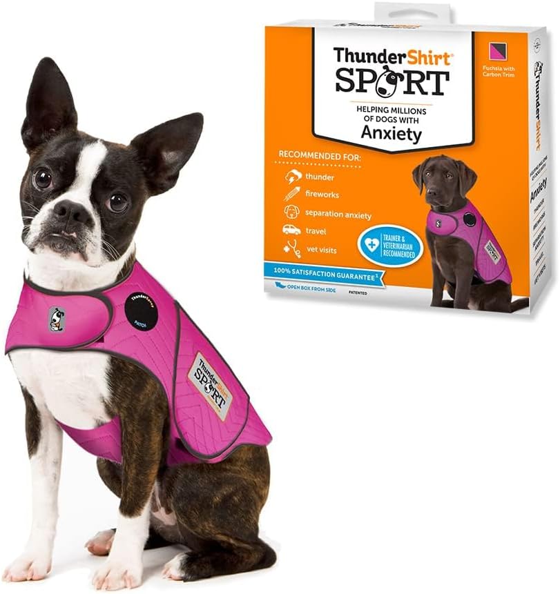 ThunderShirt Dog Calming Anxiety Vest | Large Fuchsia | Stress & Thunder Relief Wrap