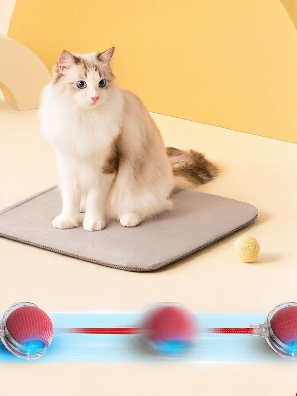 Interactive Ball Cat Sound Toy with Rope