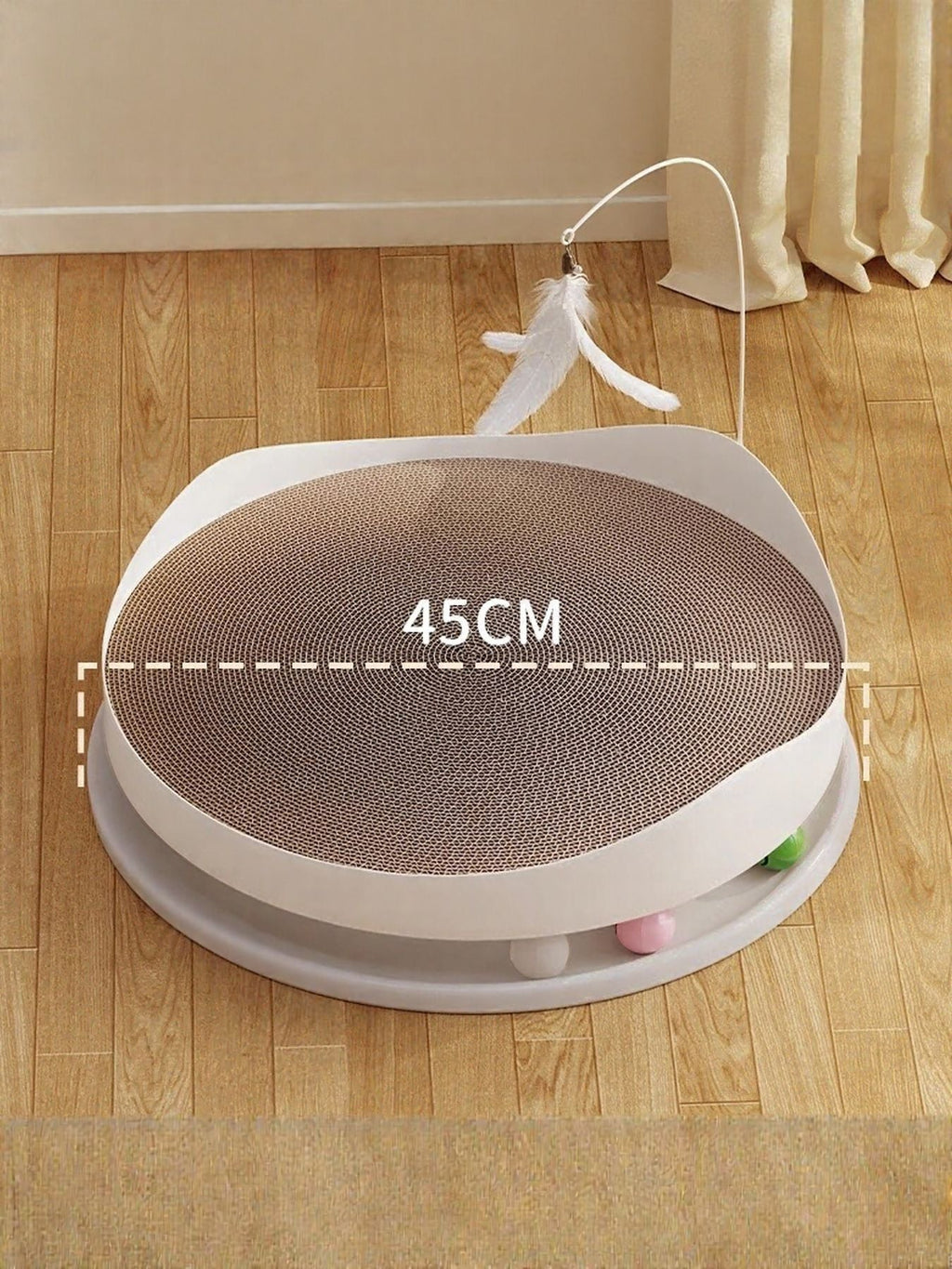 Interactive Round Cat Scratching Board