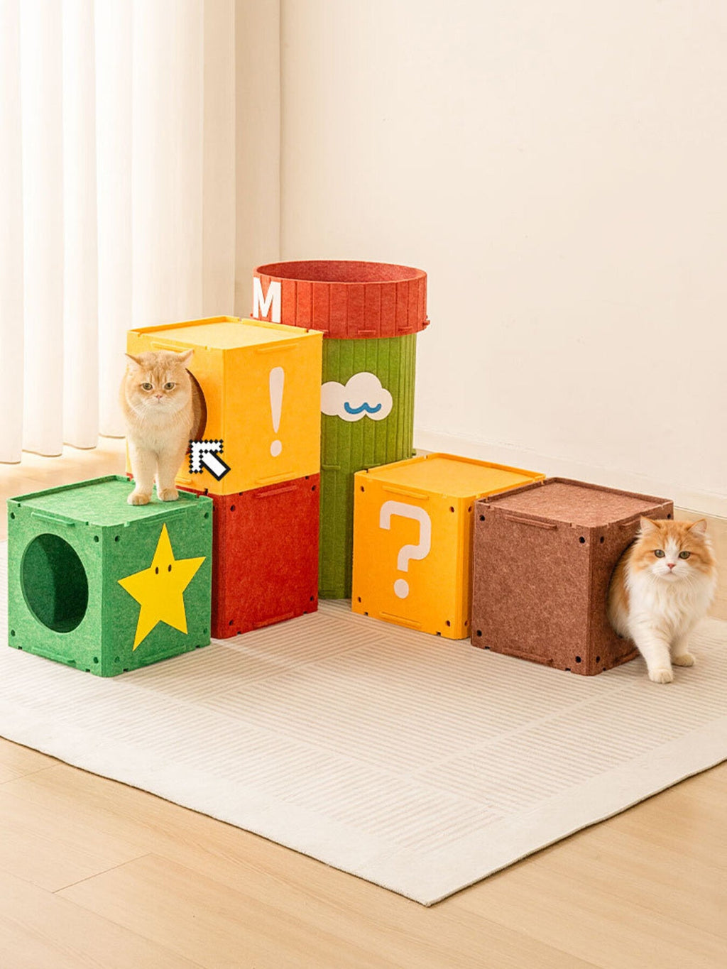 Interactive Cube Cat House & Tunnel System