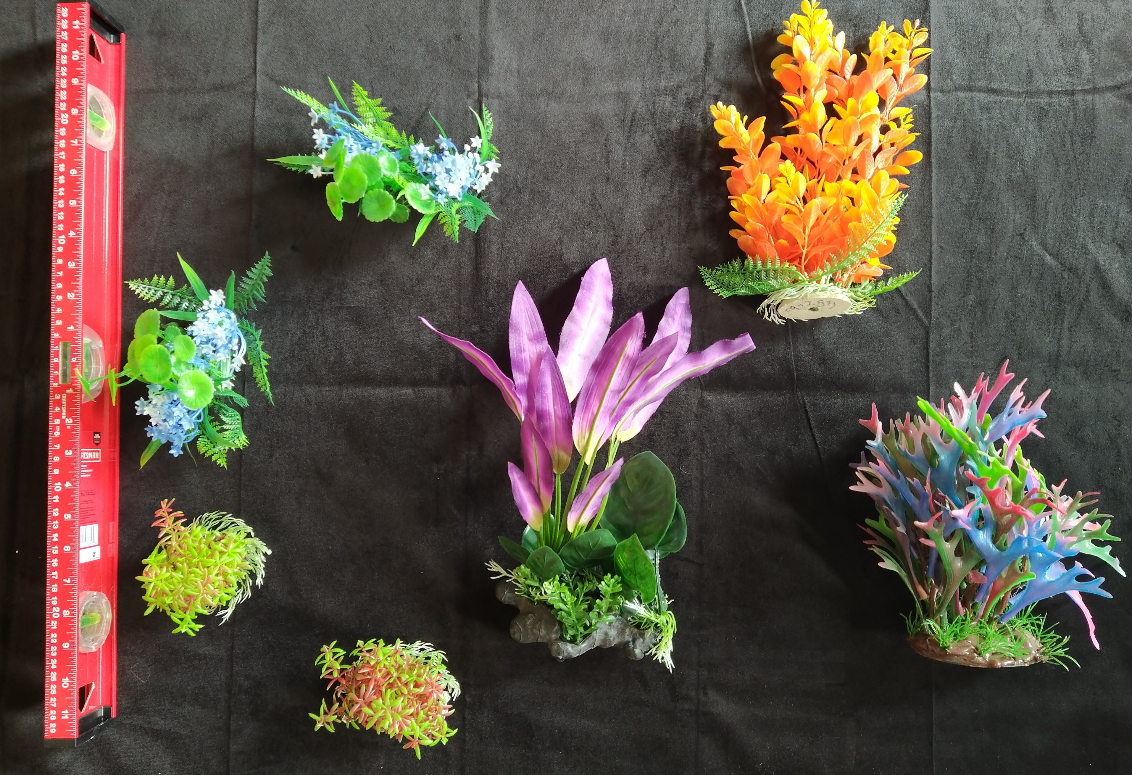 Premium Artificial Aquarium Plant Package for Fish Tank, COLOR HEAVEN