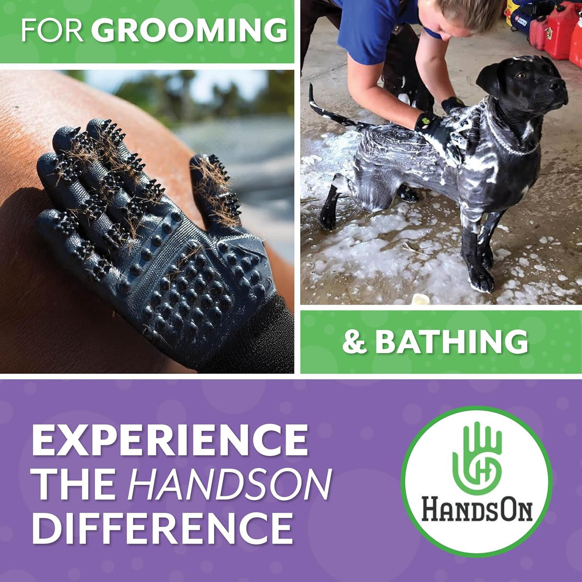 Piccardmeds4pets Ferret Aloe Oats Shampoo 12oz + HandsOn Grooming Gloves Small Combo