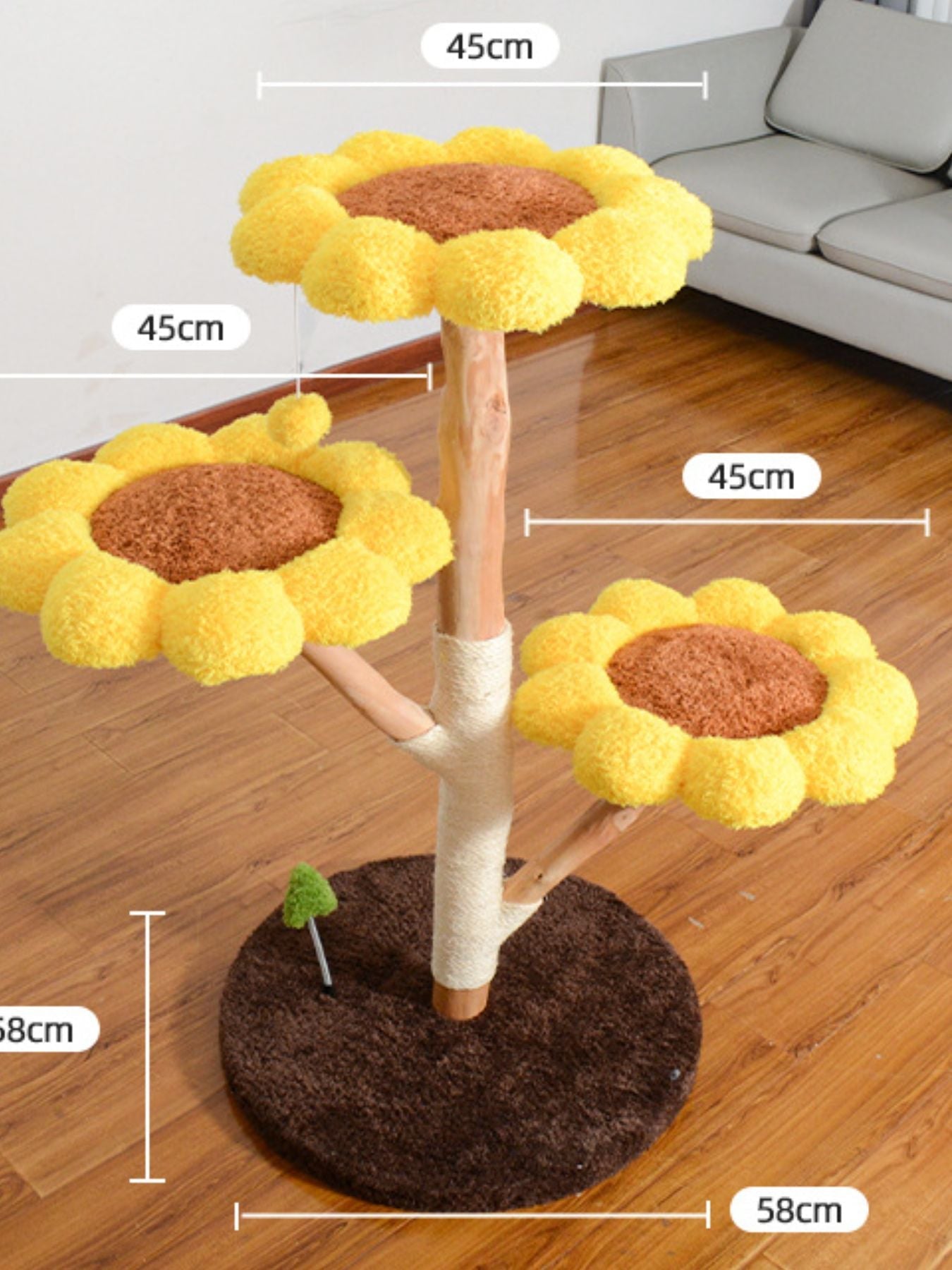 Sunflower Multi-Level Cat Tree & Condo