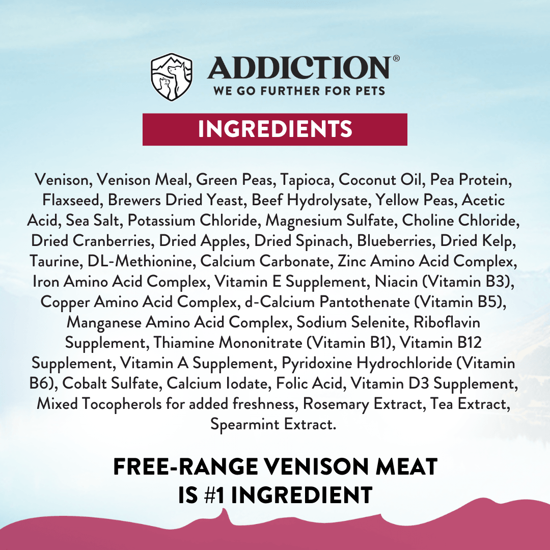Addiction Viva La Venison Small Breed Dog Food & Meaty Bites Treats Bundle