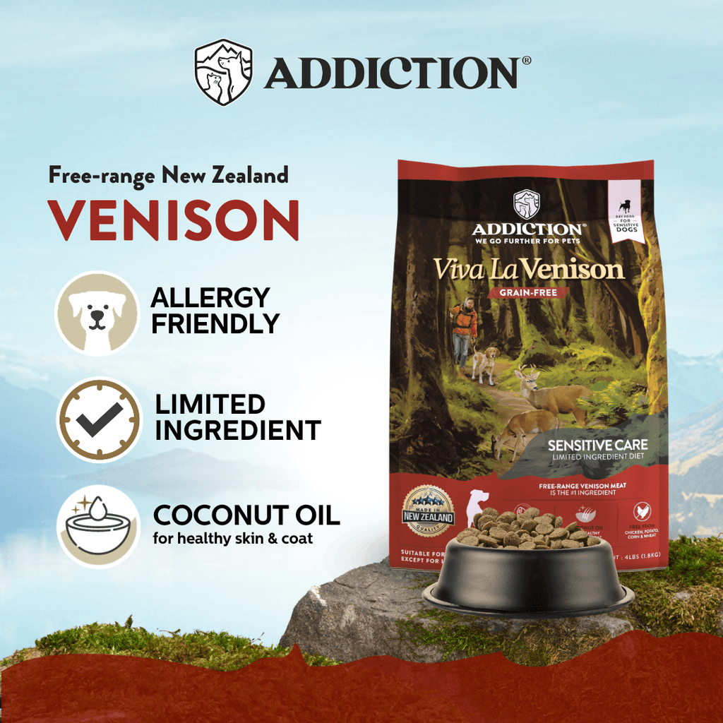 Addiction Viva La Venison Dog Food & Treats Bundle