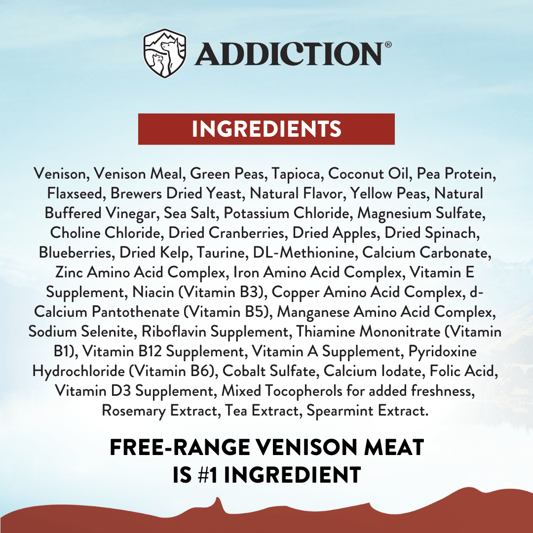 Addiction Viva La Venison Dog Food & Treats Bundle