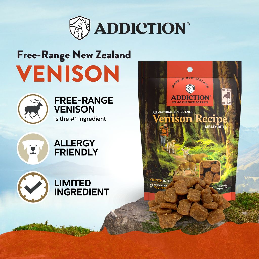 Addiction Venison Air-Dried Dog Food & Treats Duo