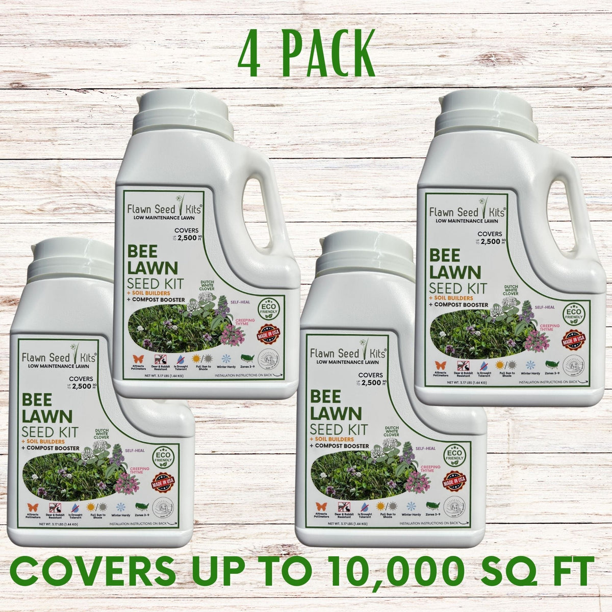 Bee Lawn Seed Kit - Easy Spread Shaker