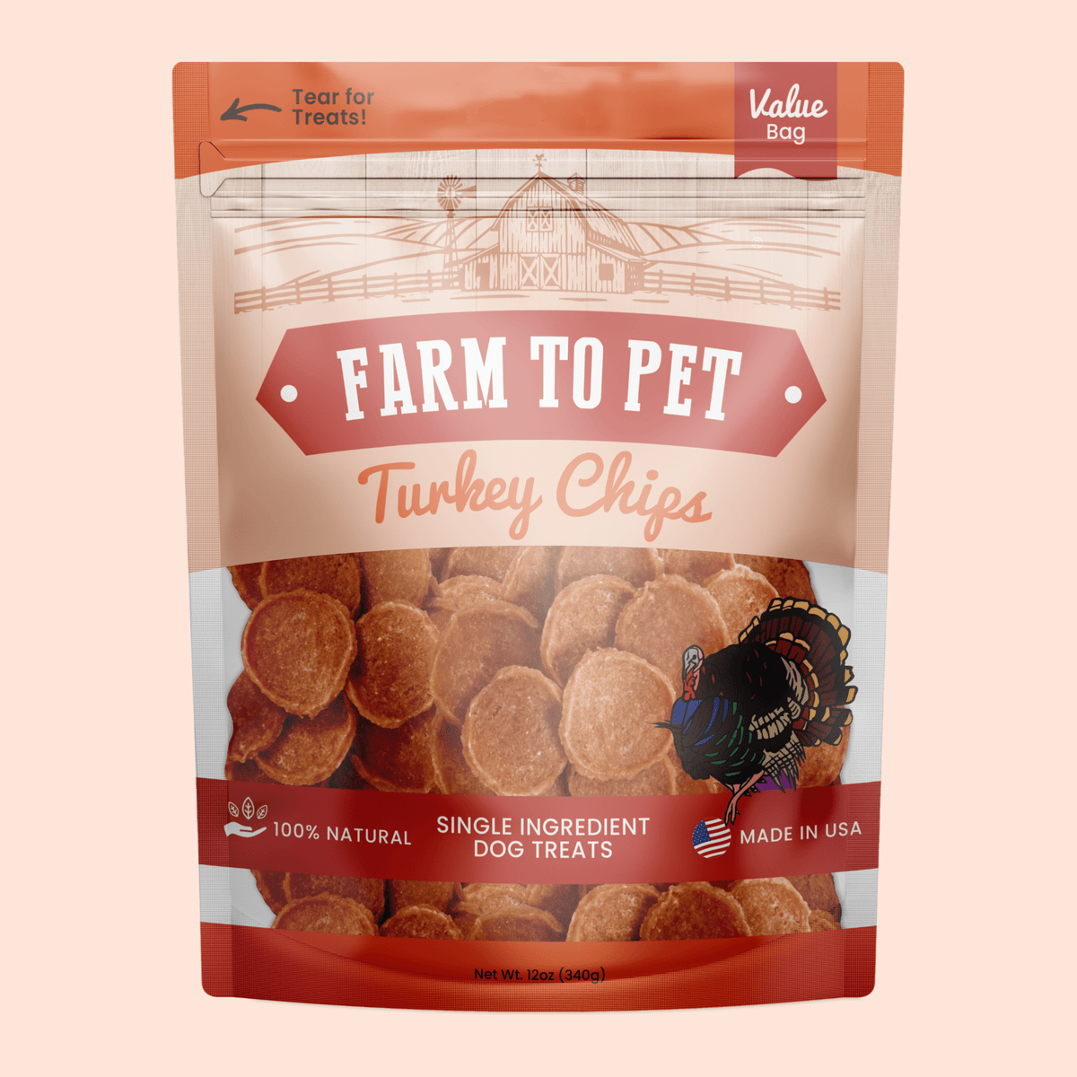 Turkey Chips for Dogs | All-Natural Single-Ingredient Healthy Dog Treats
