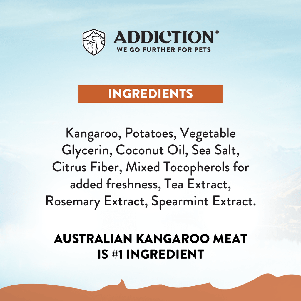 Addiction Wild Kangaroo Dry Dog Food & Meaty Bites Dog Treats Bundle