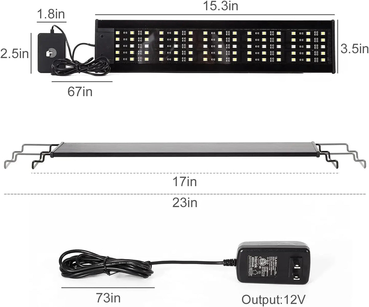 LED Terrarium Light 15W – 3-Mode Day/Night Aquarium Lamp for Reptiles & Fish