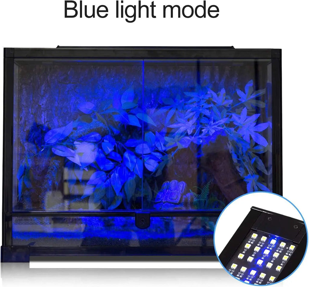 LED Terrarium Light 15W – 3-Mode Day/Night Aquarium Lamp for Reptiles & Fish