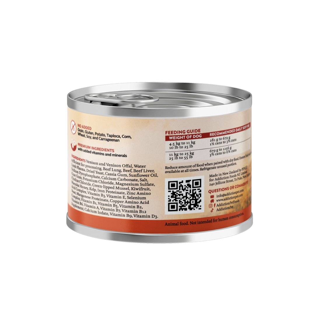 Wild Islands New Zealand Venison Recipe Premium Grain-free Canned Dog Food 185g