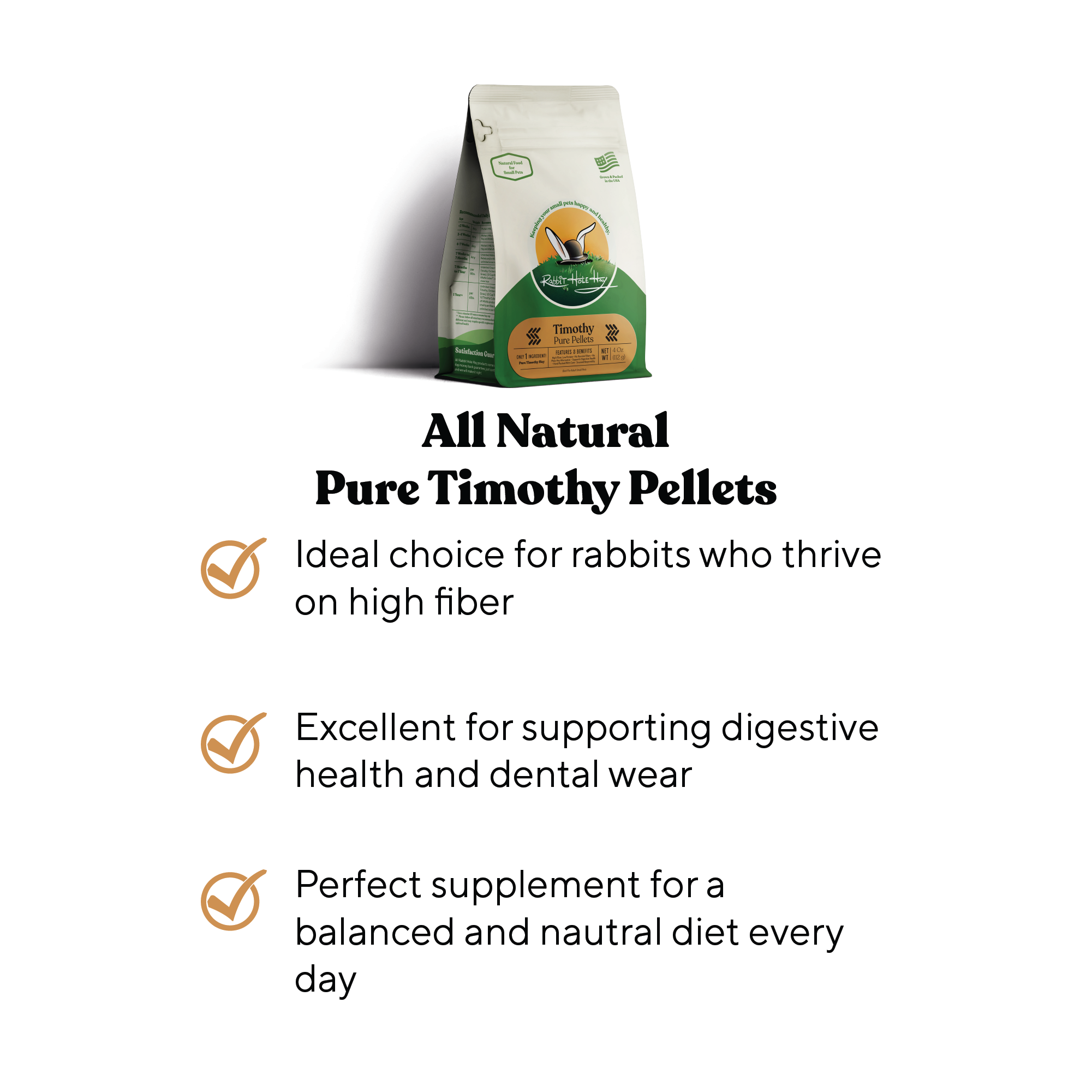 Rabbit Hole Hay All Natural Pure Timothy Pellets