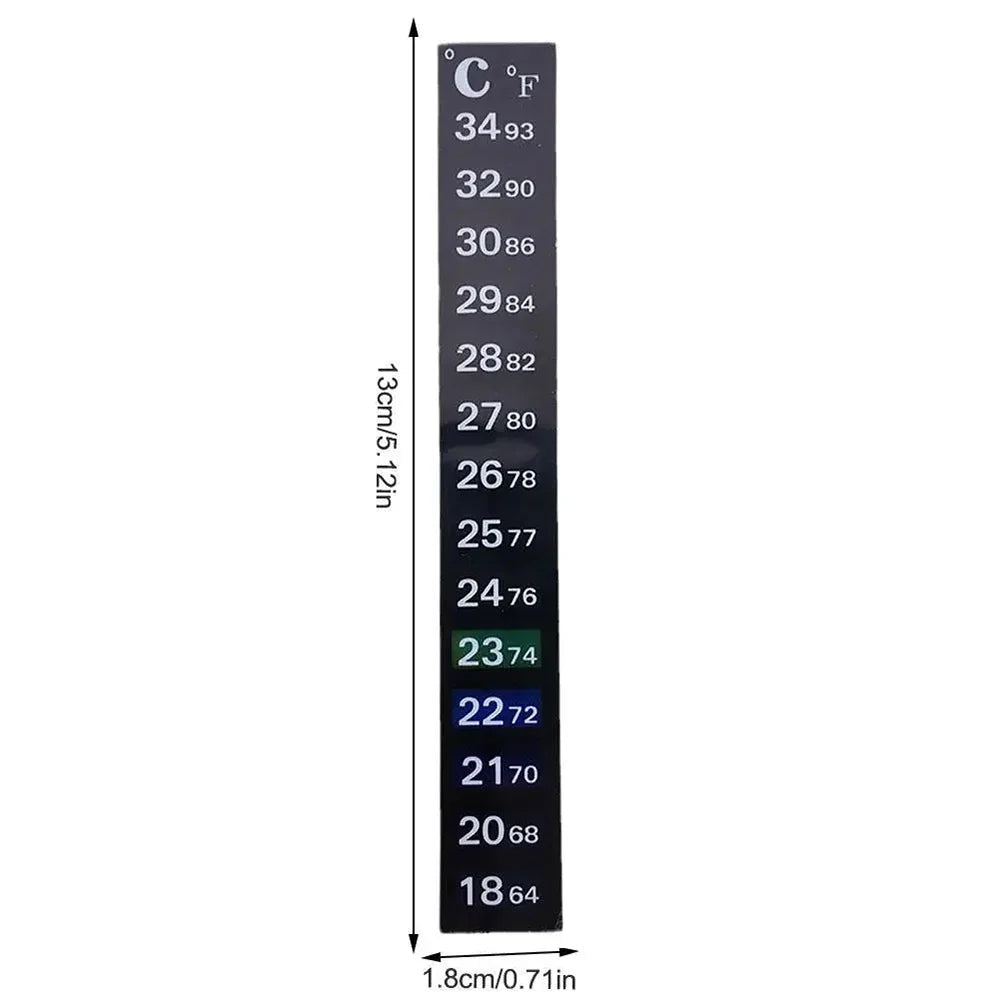 5Pcs/10Pcs Aquarium Fish Tank Strip Stick-on discolor Thermometer Sticker Adhesive Sticky Dual Scale Sticker Temperature Tools