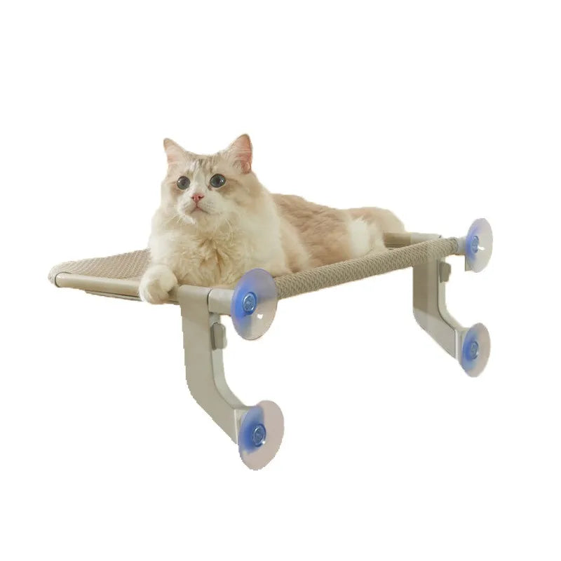 2-in-1 Cat Window Hammock with 4 Suction Cups and Removable Fabrics Cover for Large Cats Cat Perch for Windowsill Bedside Drawer