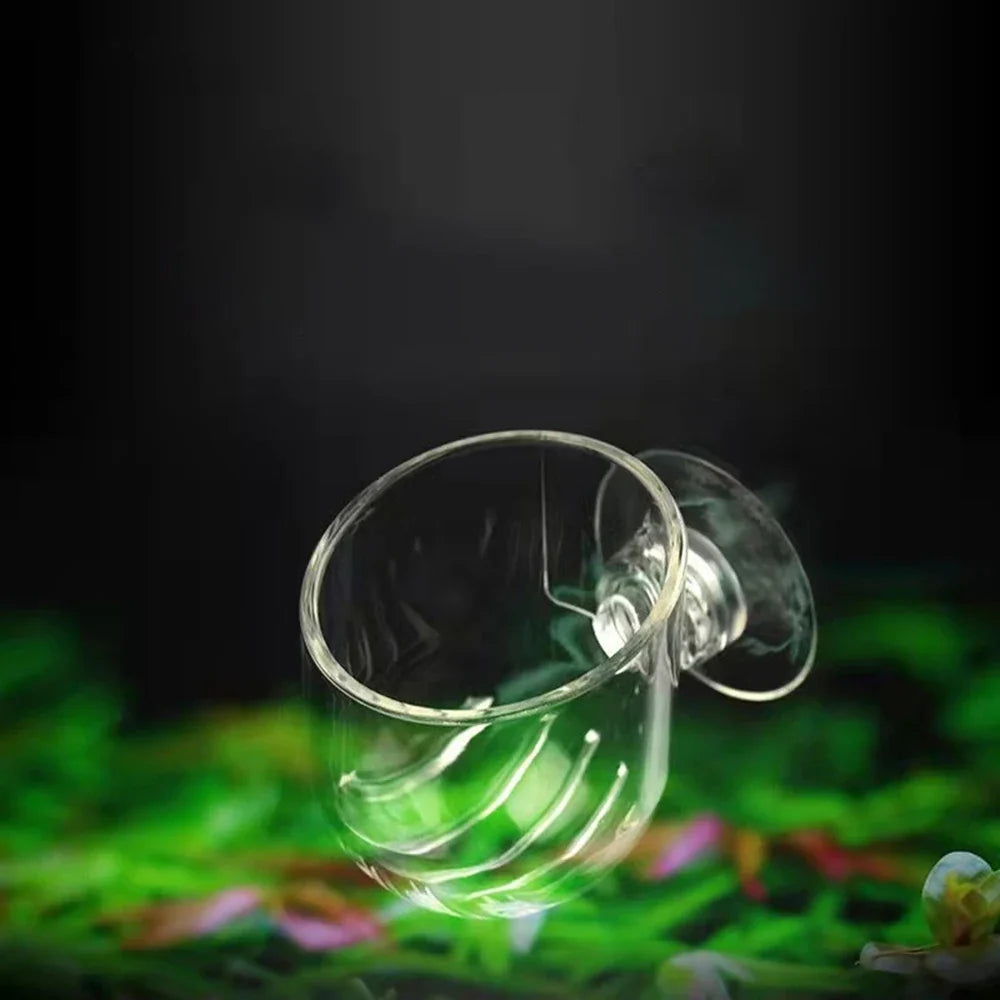 Fish Tank Red Worm Cup Feeder Earthworm Feeding Water Grass Cup Aquarium Suction Cup Decoration
