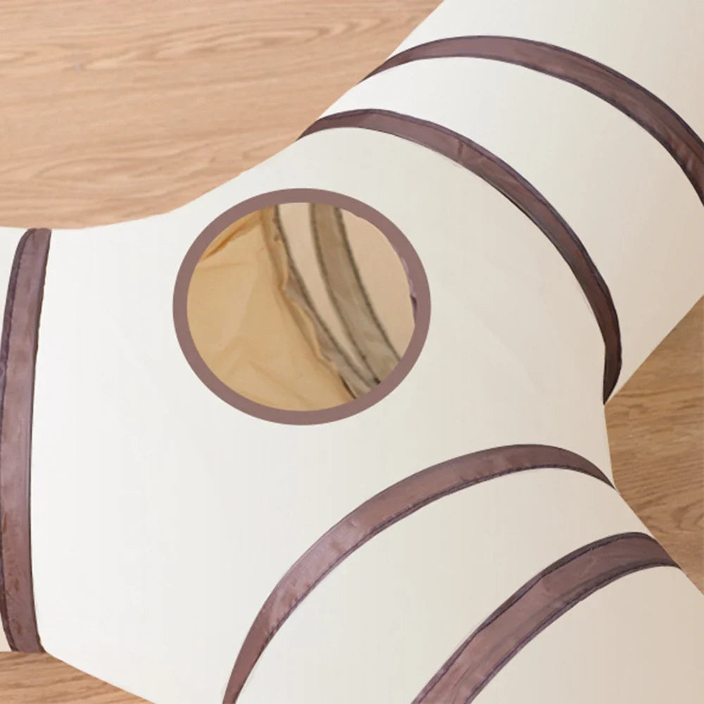 1PC Cat Tunnel, Collapsible Tube with 1 Play Ball Toys, 3 Ways Tunnels for Indoor Cats